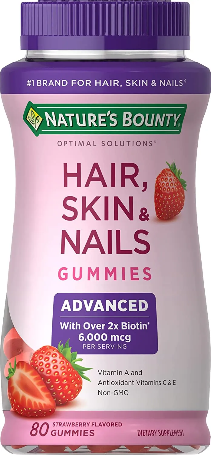 Hair Skin & Nails Biotina Americana Natures Bounty 230 Gomas
